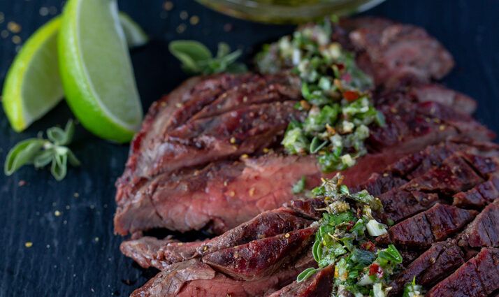 Flank Steak With Chimichurri Sauce